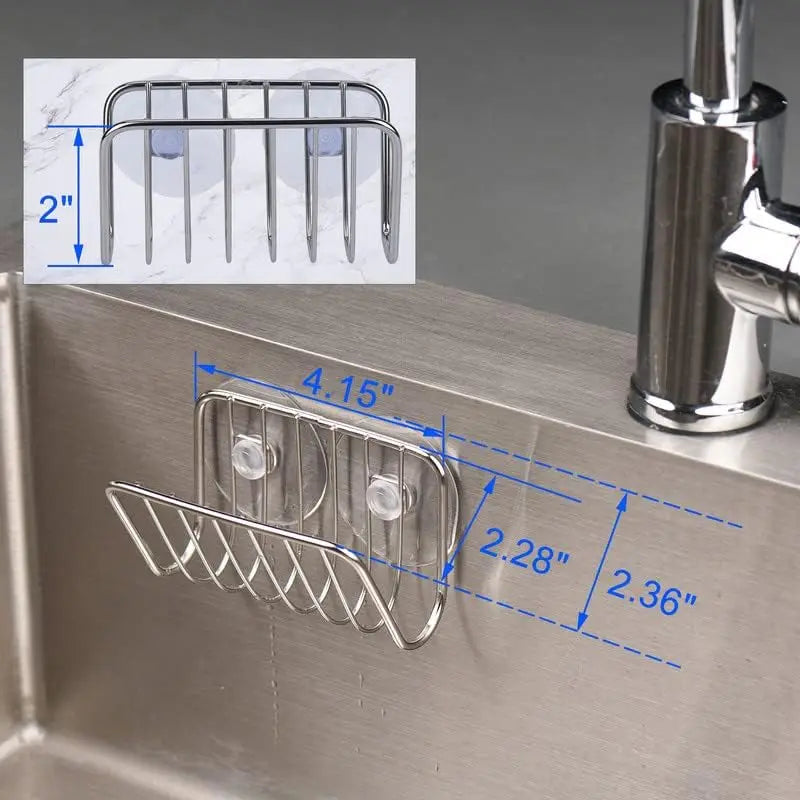 No Drill Stainless Steel Sponge Holder