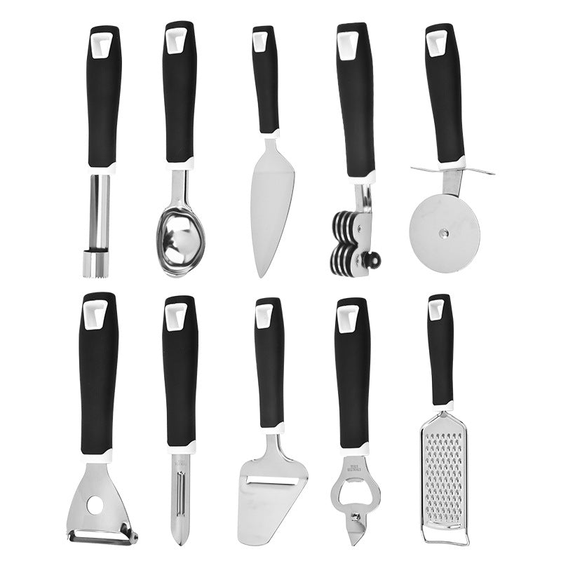 Multi-Function Kitchen Gadget Set – Grater, Pizza Cutter, Bottle Opener & More