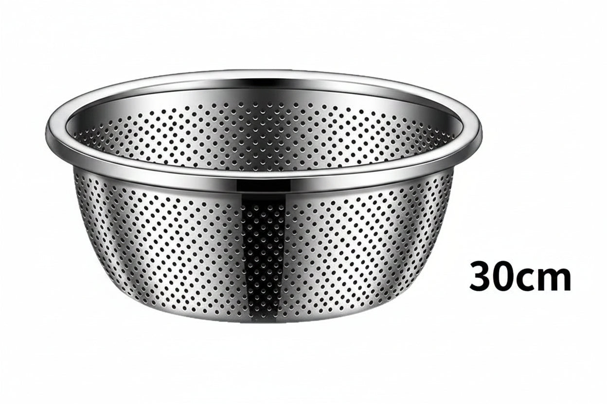 Stainless Steel Washing Basin & Colander Set
