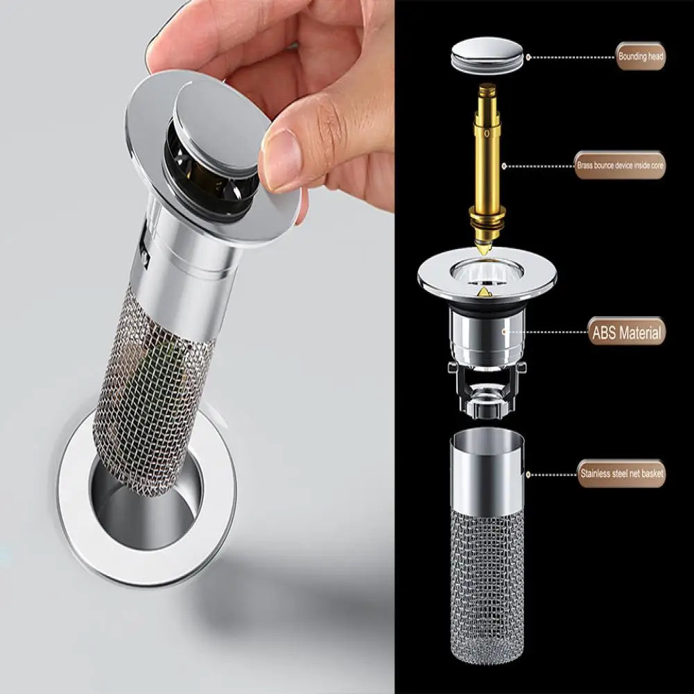 Rustless Stainless Steel Universal No-Clog Drain Stopper