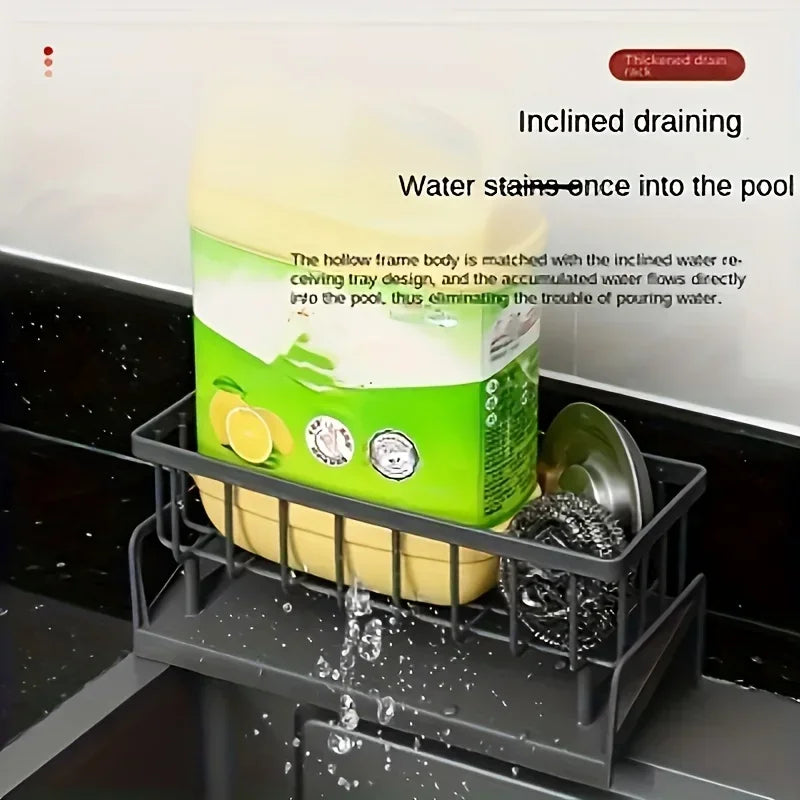 No-Drill Kitchen Sink Organizer & Sponge Caddy