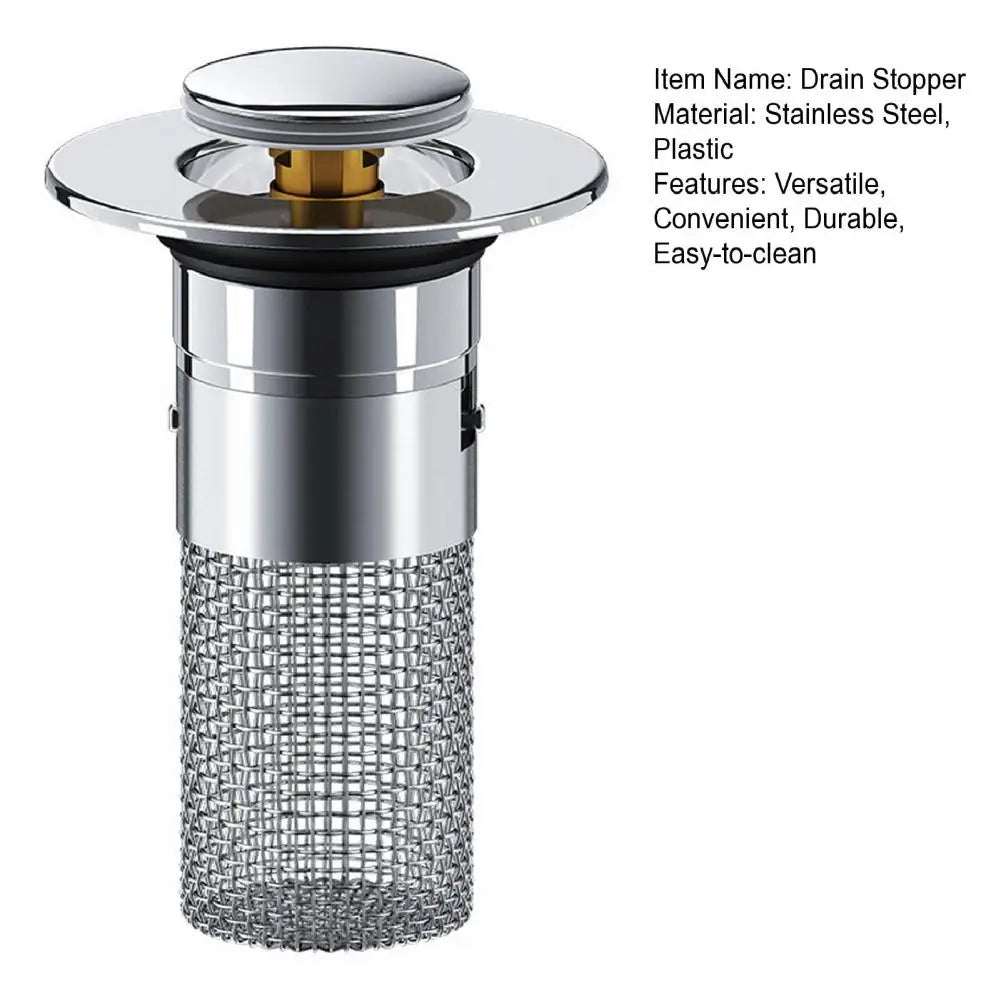 Rustless Stainless Steel Universal No-Clog Drain Stopper