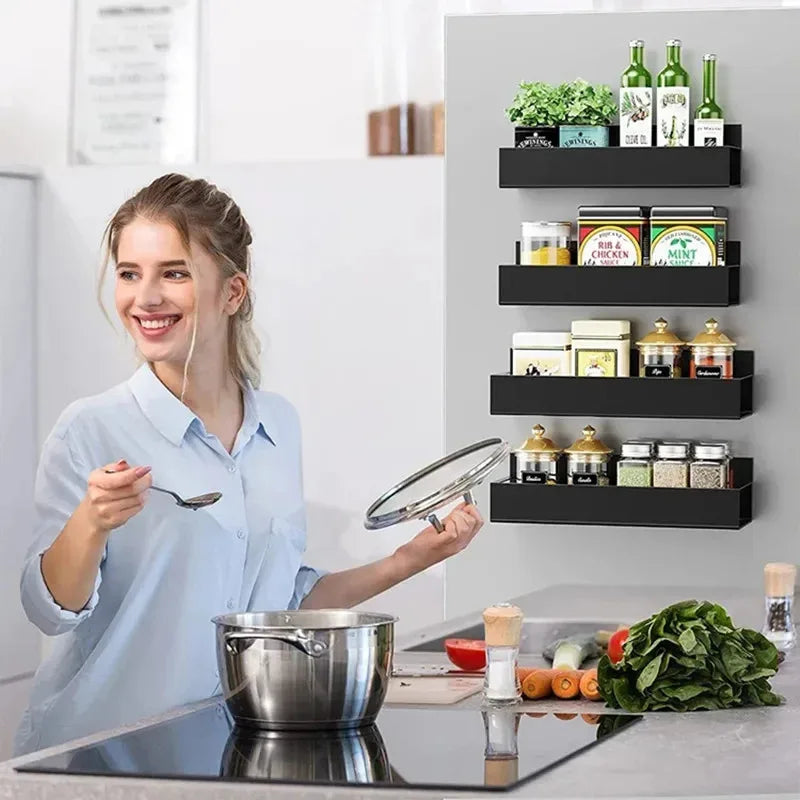 Magnetic Fridge Shelf Organizer — Space-Saving Kitchen Storage Rack