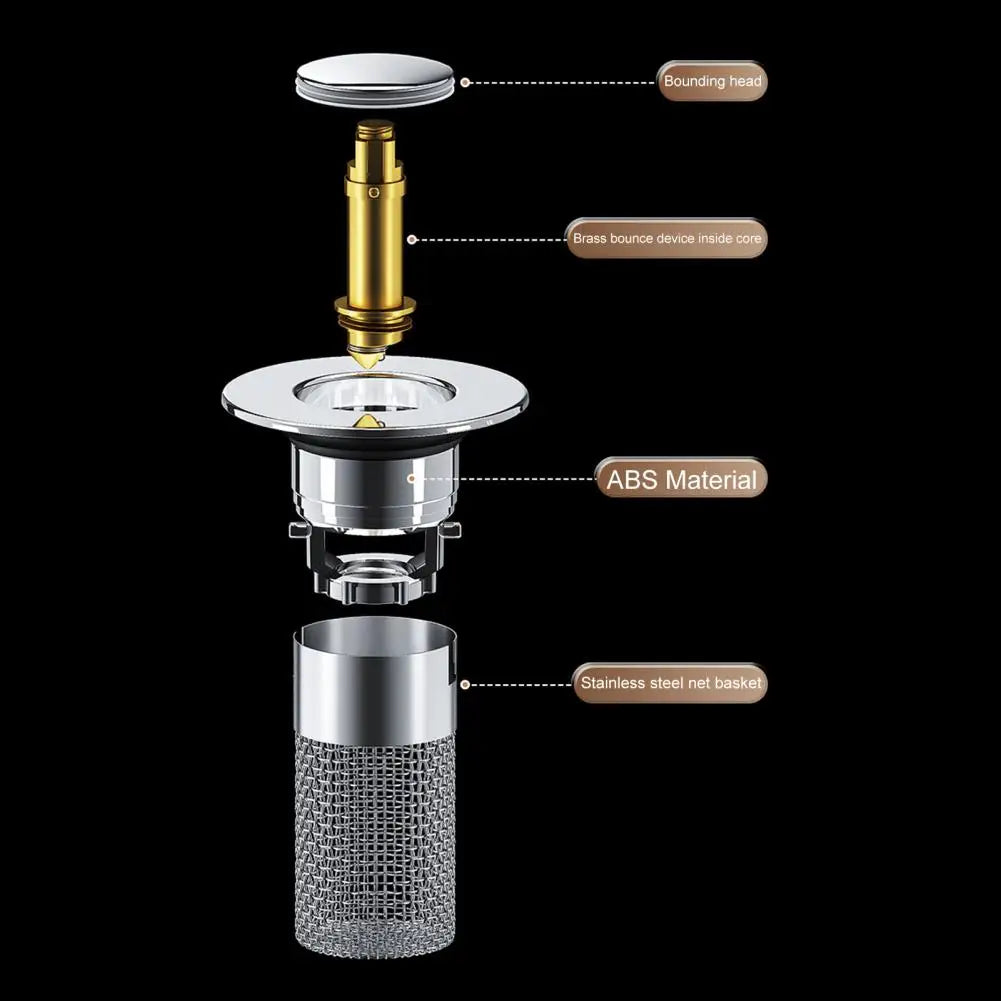 Rustless Stainless Steel Universal No-Clog Drain Stopper