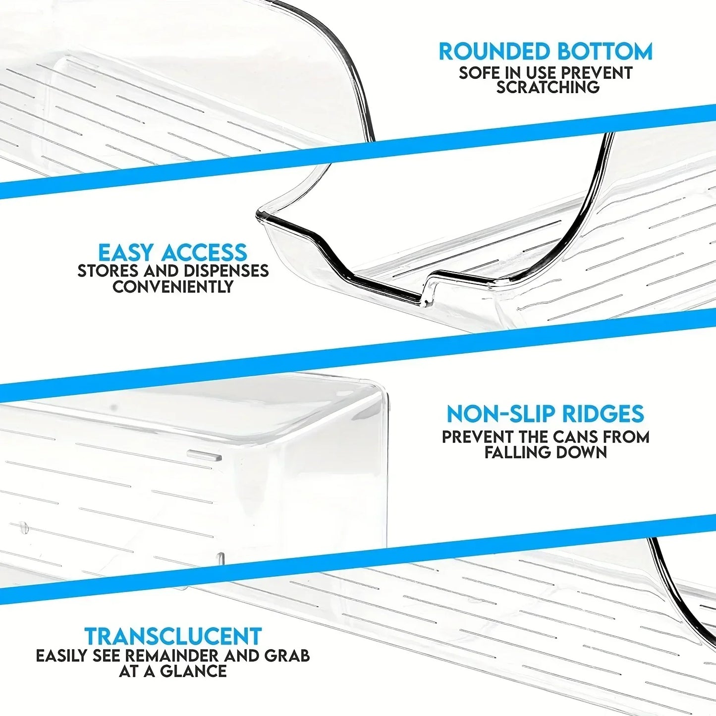 Refrigerator Organizer Bin – Auto Rolling Can Dispenser for Fridge & Pantry