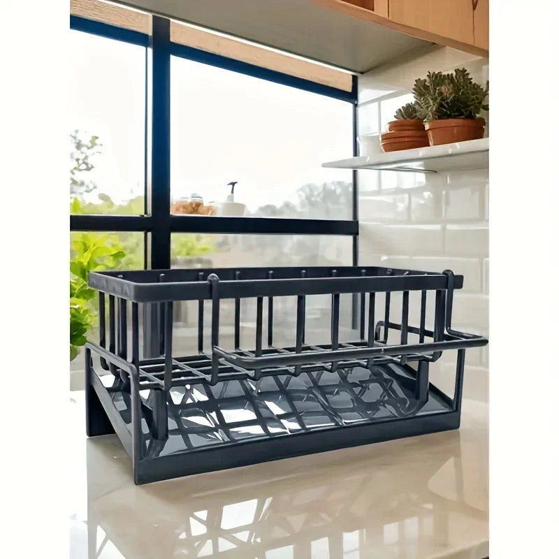 No-Drill Kitchen Sink Organizer & Sponge Caddy