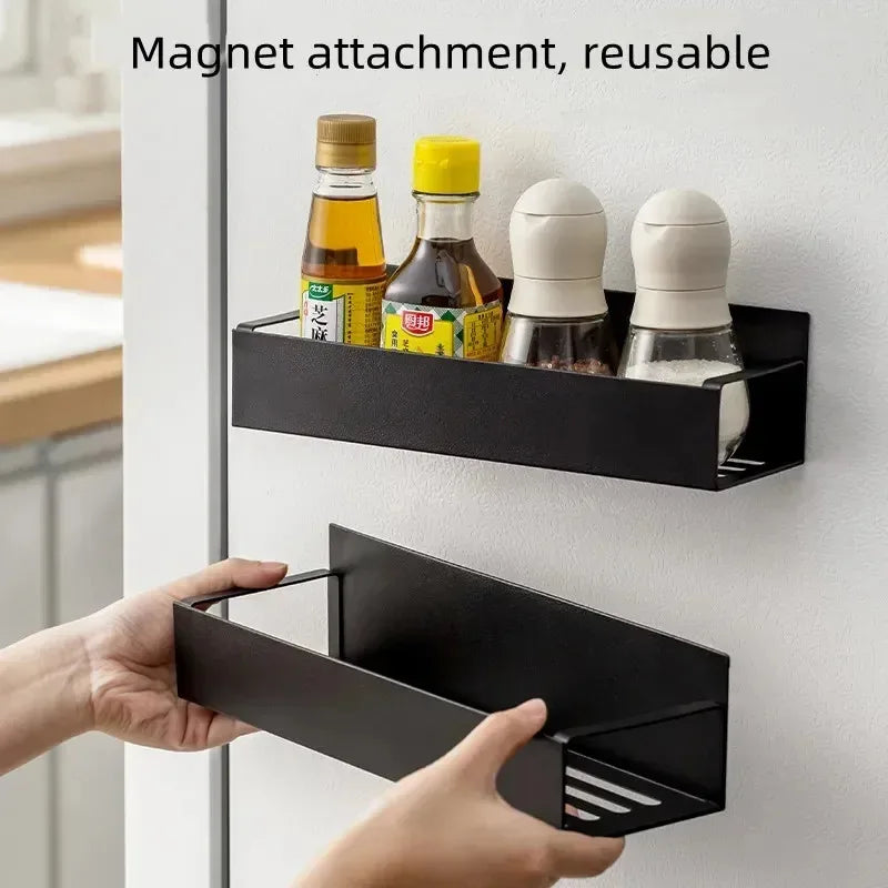Magnetic Fridge Shelf Organizer — Space-Saving Kitchen Storage Rack