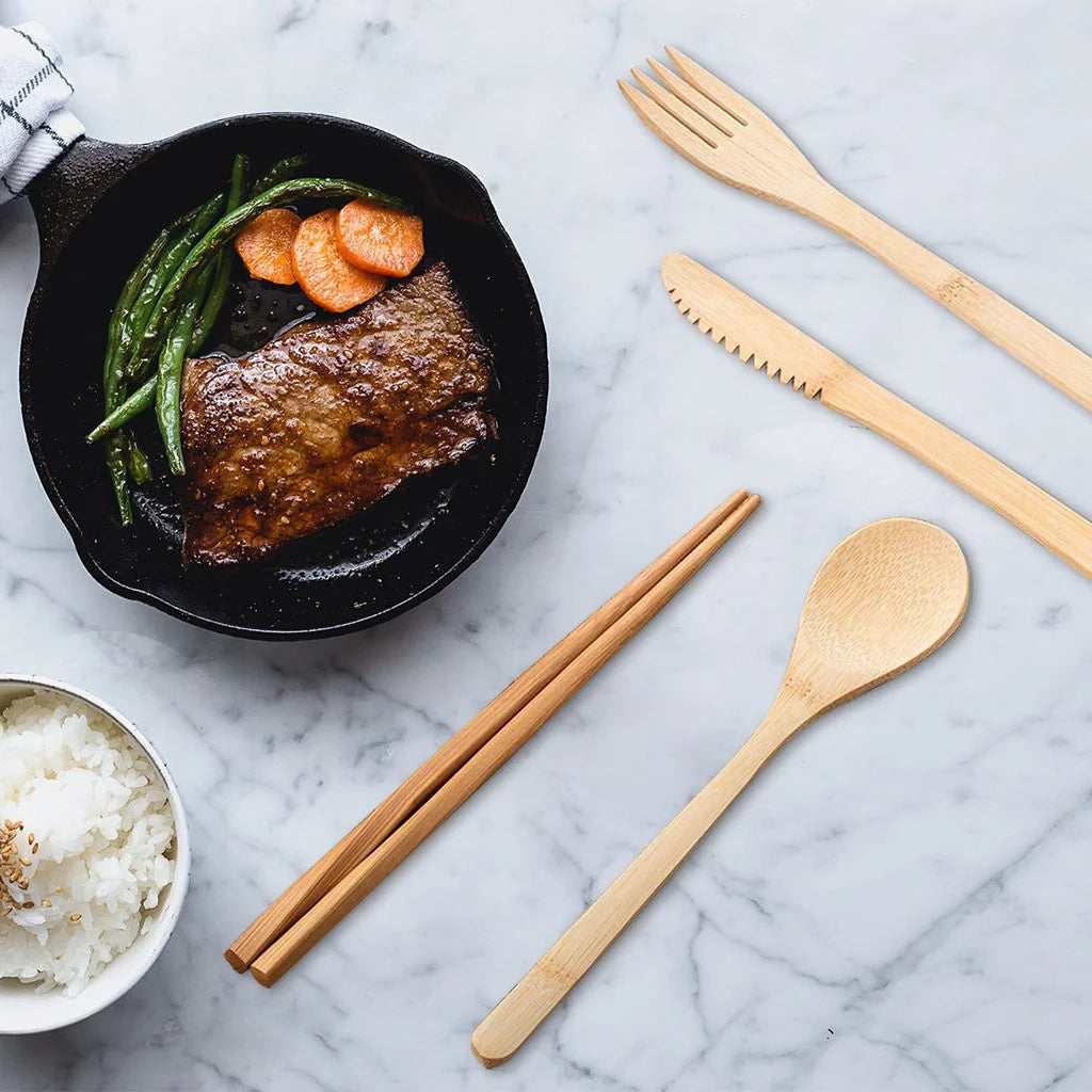 EcoCarry Bamboo Cutlery Set