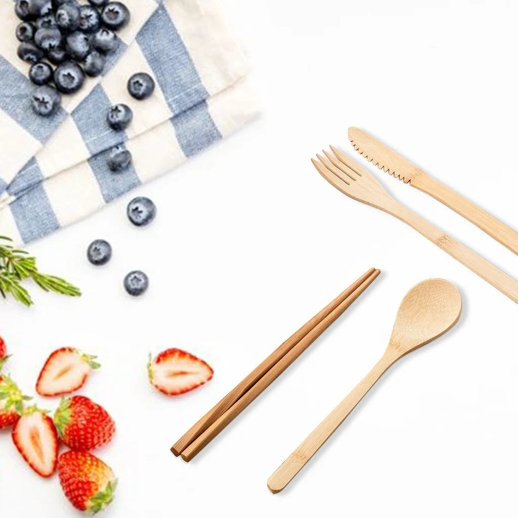 EcoCarry Bamboo Cutlery Set