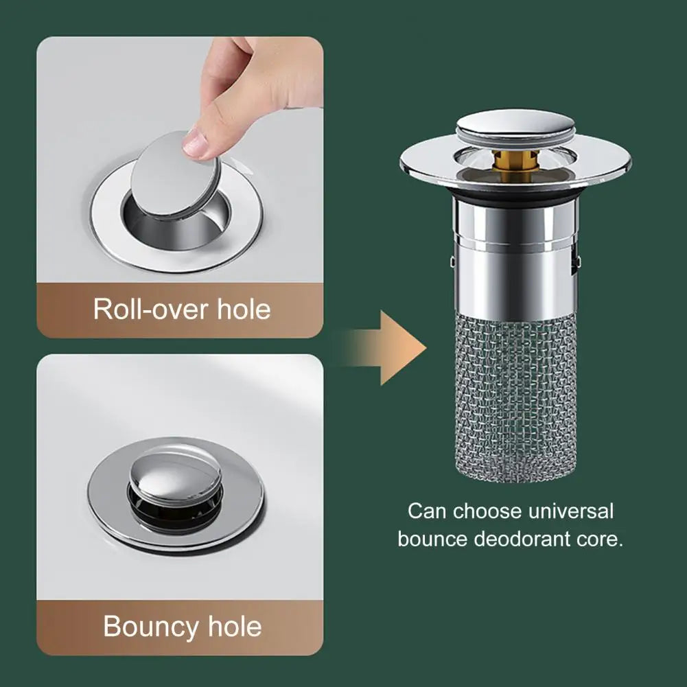 Rustless Stainless Steel Universal No-Clog Drain Stopper