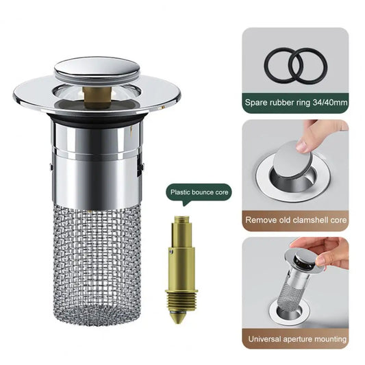 Rustless Stainless Steel Universal No-Clog Drain Stopper
