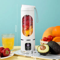 450ML Portable Electric Juicer Cup | Rechargeable Personal Blender with Digital Display