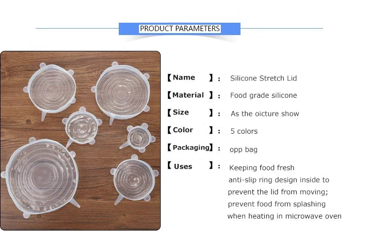 Silicone Stretch Lids – Reusable Universal Food Covers