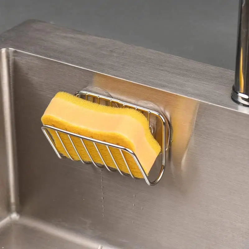 No Drill Stainless Steel Sponge Holder